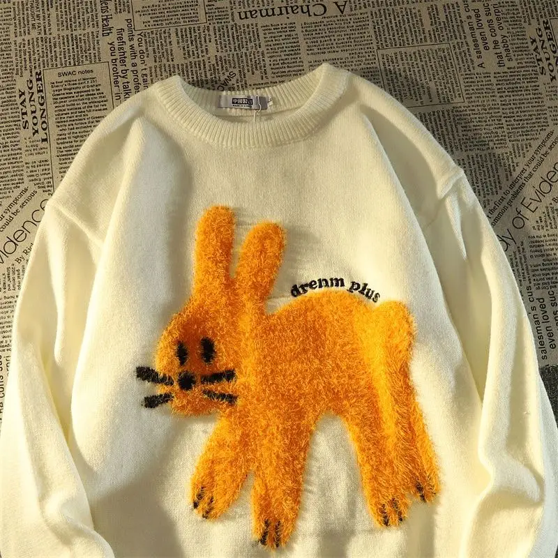 Y2K Korean Vintage Sweater Knitted Rabbit Pattern Women's Autumn Knitted Soft Pullover Cashmere Pullover Sweater clothing EMO
Y2K Korean Vintage Sweater Knitted Rabbit Pattern Women's Autumn Knitted Soft Pullover Cashmere Pullover Sweater clothing EMO