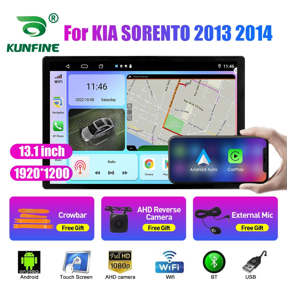 Автомобильный радиоприемник 13,1 дюйма для KIA SORENTO 2013 2014, автомобильный DVD GPS-навигатор, стерео Carplay 2 Din, центральный мультимедийный Android авто
Автомобильный радиоприемник 13,1 дюйма для KIA SORENTO 2013 2014, автомобильный DVD GPS-навигатор, стерео Carplay 2 Din, центральный мультимедийный Android авто