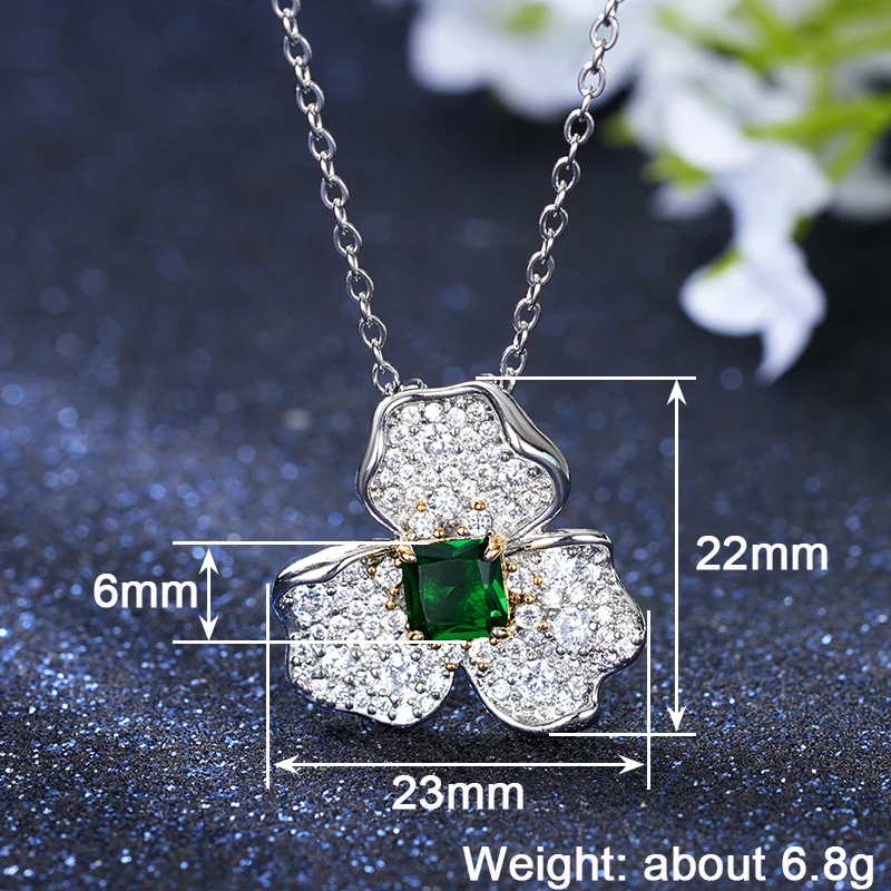 Delicate Sparkling Flower Pendant Necklace for Women Bright Cubic Zirconia Accessories for Wedding Party Fashion Jewelry 1 Mallzona S0df5e55cadc0499fae87a32981fab1864 Delicate Sparkling Flower Pendant Necklace for Women Bright Cubic Zirconia Accessories for Wedding Party Fashion Jewelry Mallzona
