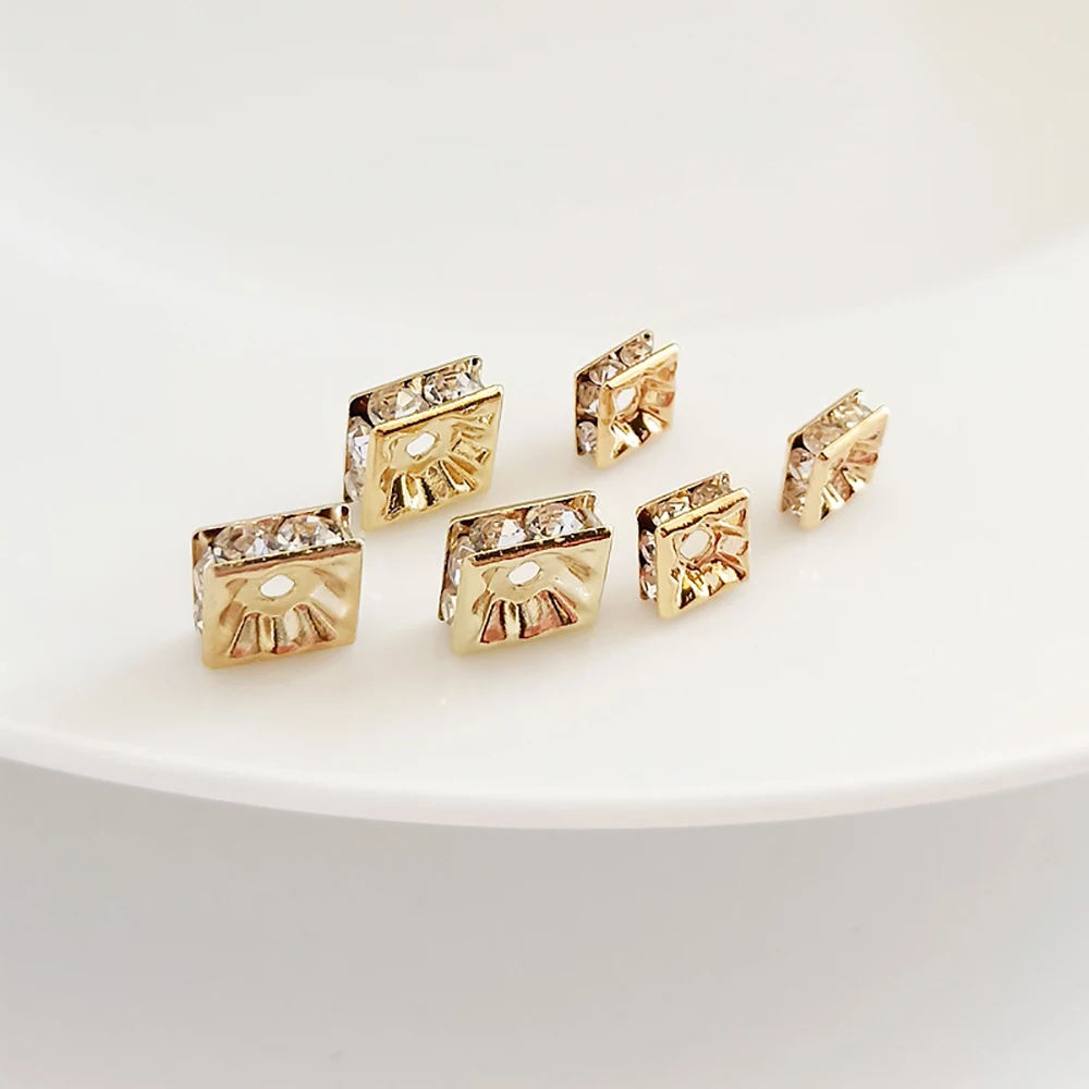 10 Pieces 6-8mm Square Rhinestone Crystal with Medium Hole Beads Diy Makes Fashionable Jewelry Necklace Spacer Accessories
10 Pieces 6-8mm Square Rhinestone Crystal with Medium Hole Beads Diy Makes Fashionable Jewelry Necklace Spacer Accessories