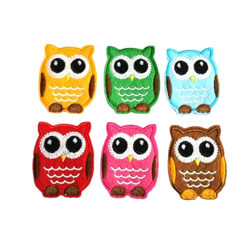 

50pcs/Lot Small Embroidery Patch Animal Bird Owl Hawk Hat Shirt Bag Kids Clothing Decoration Accessory Craft Diy Applique