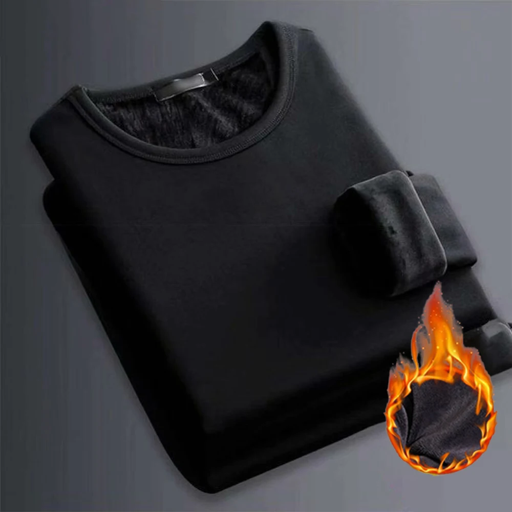 Winter Men O/V-Neck Thermal Underwear Tops Thin Fleece Solid Color T-Shirts Slim Fit Undershirts Warm Man Clothing
Winter Men O/V-Neck Thermal Underwear Tops Thin Fleece Solid Color T-Shirts Slim Fit Undershirts Warm Man Clothing