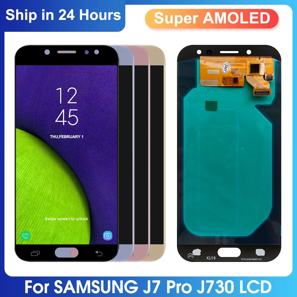 

5.5" Super AMOLED For Samsung Galaxy J7 Pro LCD Display Touch Screen Digitizer Assembly For SamsungJ7 2017 J730 J730F Screen