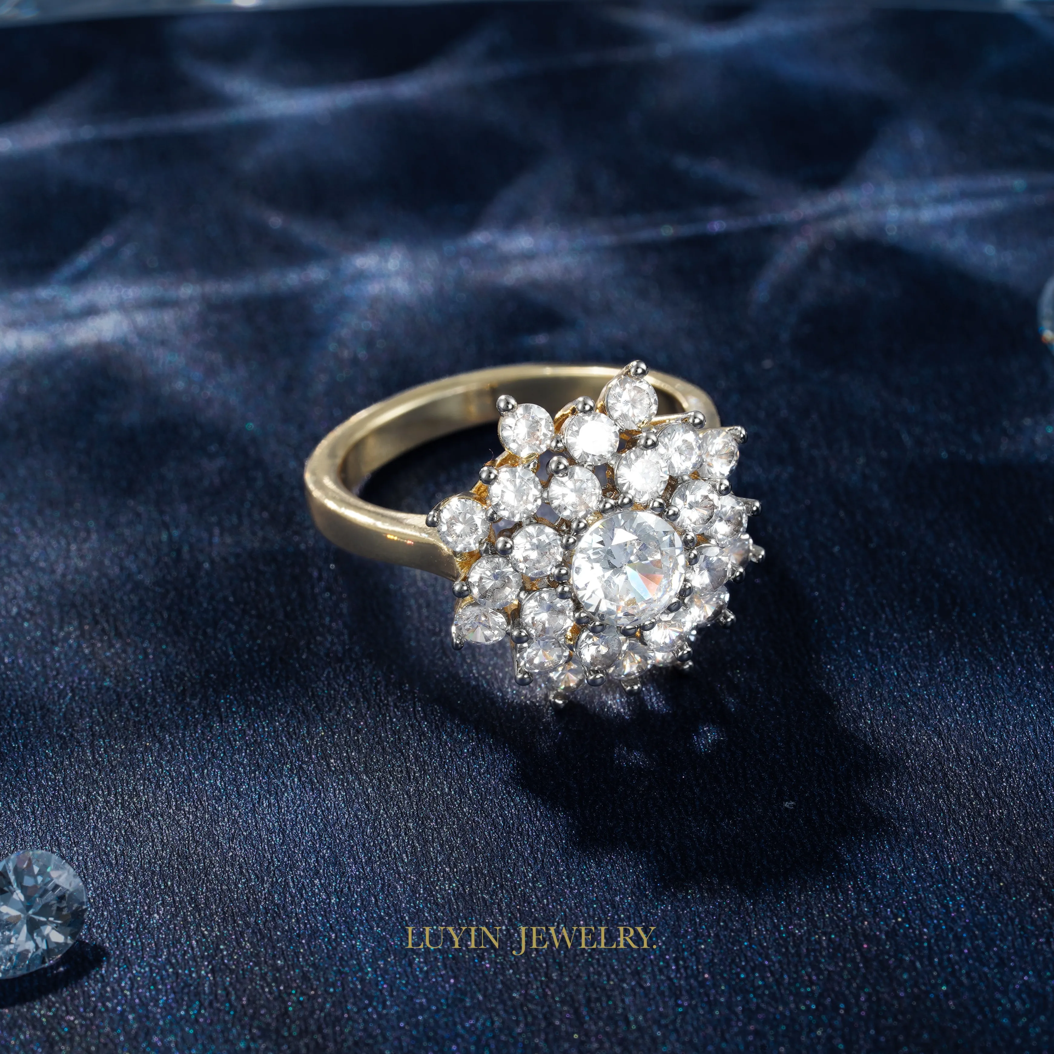 Classic Style Flower Shape Earrings Ring Set For Women Copper Plated 14K Gold Wedding Gorgeous Accessories 4 Mallzona S0df9ecf7325748dfa163009189386887W Classic Style Flower Shape Earrings Ring Set For Women Copper Plated 14K Gold Wedding Gorgeous Accessories Mallzona