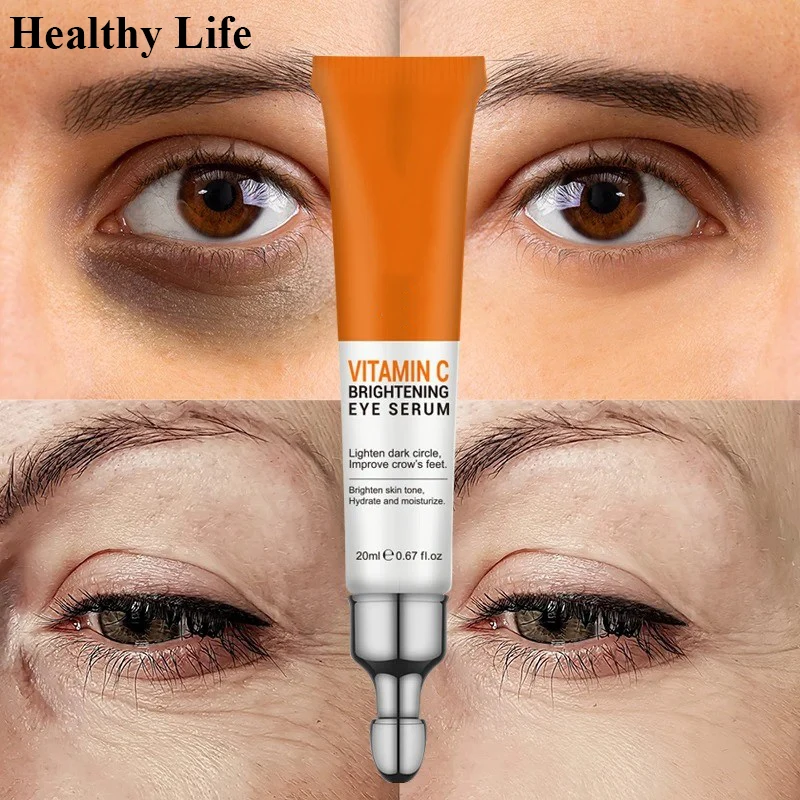 

Eye Bags Cream Anti Dark Circle Vitamin C Whitening Cream Remove Wrinkle Lightening Serum Eyes Anti-Puffiness Firming Skin Care