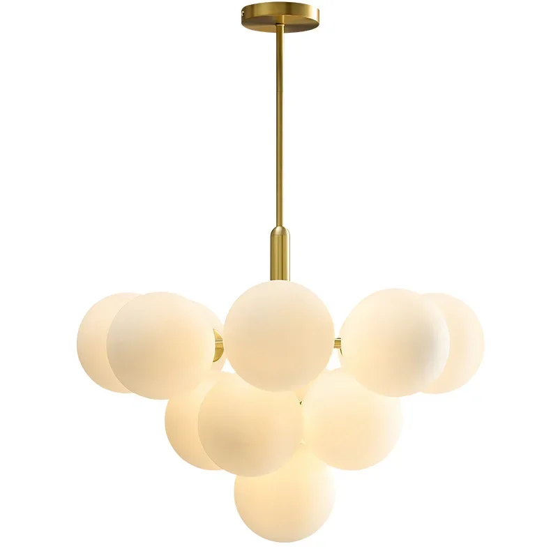 

Glass Ball LED Ceiling Chandeliers Nordic Modern Gold Hanging Pendant Lighting Living Dining Room Restaurant Pendant Lamp Lustre