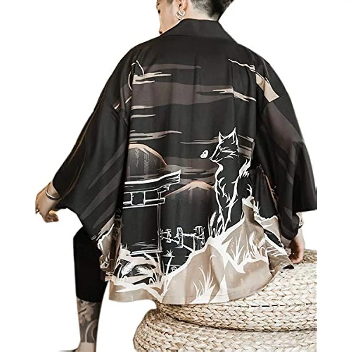 Men's Kimono Cardigan Jacket Japanese Style Flying Crane Seven Sleeves Open Front Coat 5XL
Men's Kimono Cardigan Jacket Japanese Style Flying Crane Seven Sleeves Open Front Coat 5XL