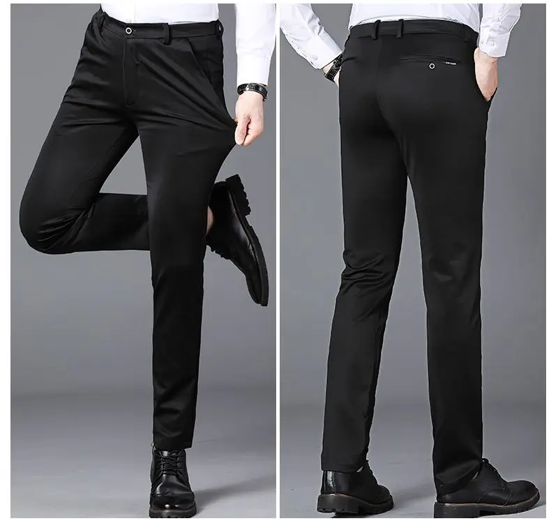 Spring Autumn Mens Business Suit Pants Male Summer Thin Formal Solid Long Dress Straight Baggy Office Trousers Drop Shipping 37 S0e0114063f2a411da4b9433e532be0eaT