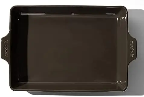 

- Rectangular Baking Dish - Navy Rim - Hand Crafted Porcelain - Professional Bakeware - France Plate for cooking Accesorios fre