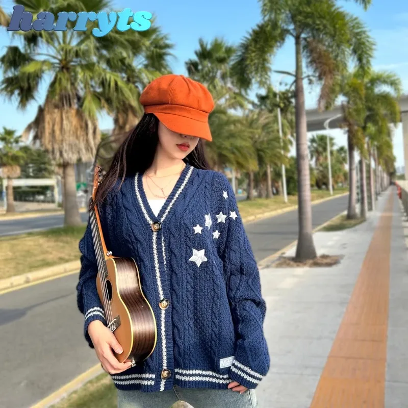 Handmade Knitted Midnights Cardigan Women Star Pattern Button Front Cardigan Long Sleeve Drop Shoulder Outwear Women's Clothing
Handmade Knitted Midnights Cardigan Women Star Pattern Button Front Cardigan Long Sleeve Drop Shoulder Outwear Women's Clothing