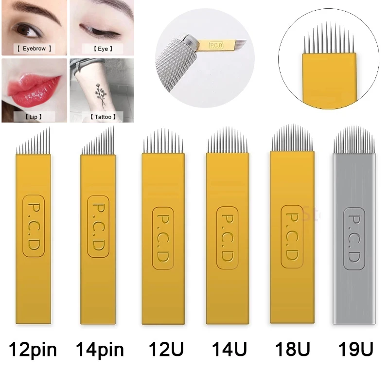100pcs 3D Embroidery Manual Tattoo Pen U Pin PCD 12/14/19 Pins Permanent Makeup Eyebrow Lip Tatoo Blade Microblading Needles
100pcs 3D Embroidery Manual Tattoo Pen U Pin PCD 12/14/19 Pins Permanent Makeup Eyebrow Lip Tatoo Blade Microblading Needles