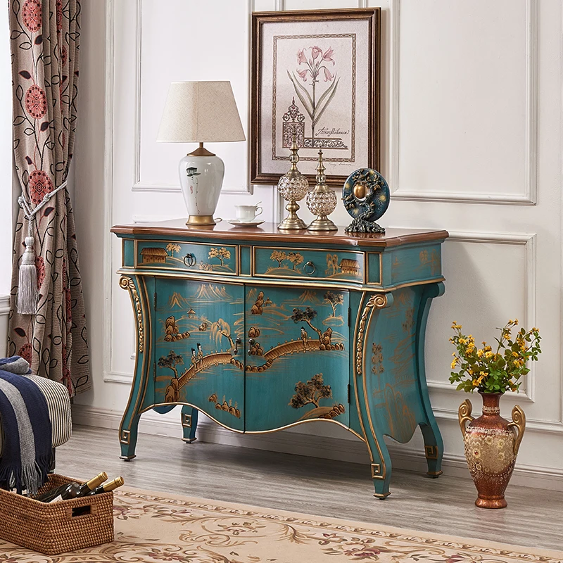 American Painted Entrance Cabinet Hallway Solid Wood Curio Cabinet Living Room Wall Large Capacity Locker Home High-EndPartition
American Painted Entrance Cabinet Hallway Solid Wood Curio Cabinet Living Room Wall Large Capacity Locker Home High-EndPartition