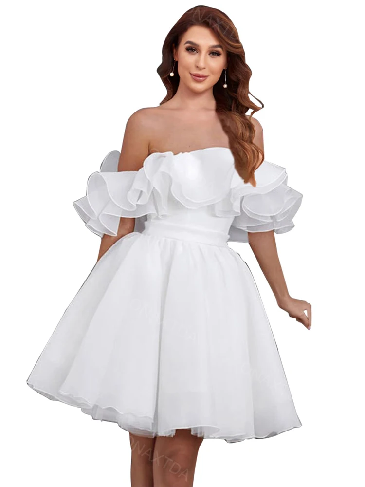 Off Shoulder Short Homecoming Dress for Teens Organza Ruffles Puffy Prom Dresses A Line Evening Wedding Party Gowns ON167
Off Shoulder Short Homecoming Dress for Teens Organza Ruffles Puffy Prom Dresses A Line Evening Wedding Party Gowns ON167