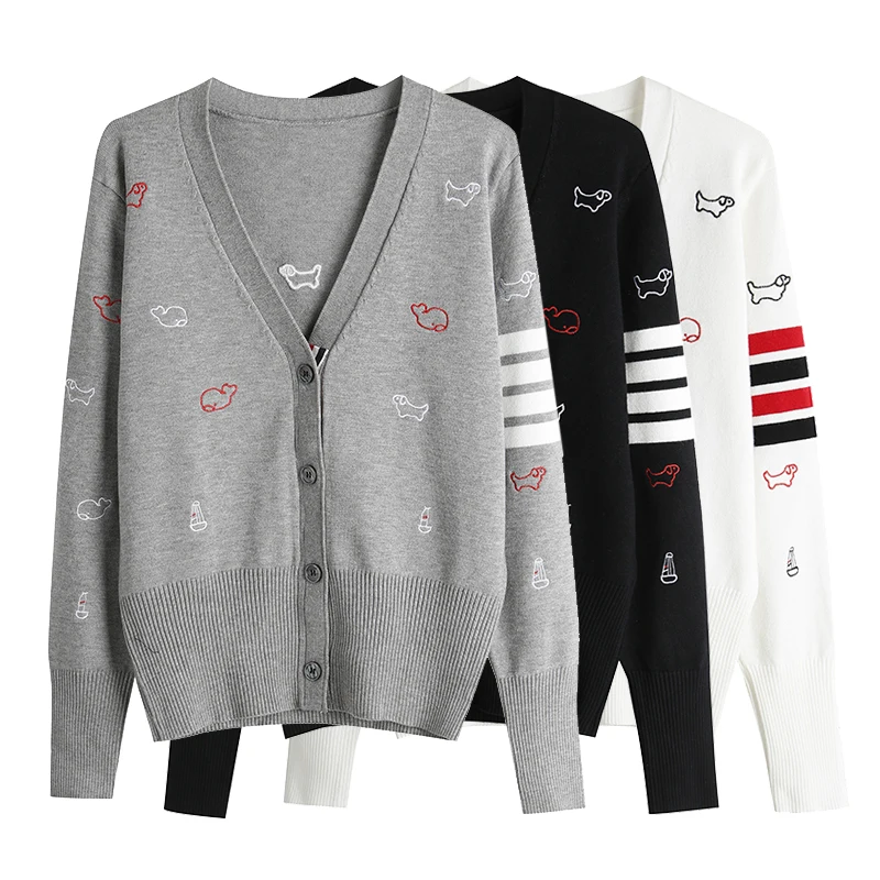 Spring Autumn Women Cardigans Single Breasted V-neck Solid Knitted Sweater Slim Female White Cardigans Casual Outerwear
Spring Autumn Women Cardigans Single Breasted V-neck Solid Knitted Sweater Slim Female White Cardigans Casual Outerwear