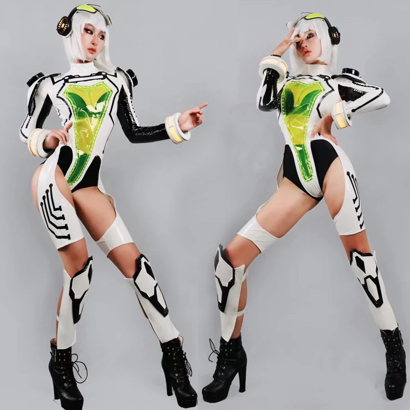 Punk Style Hollow Bodysuit Headwear Gogo Dancer Costume Rave Outfit For Women Pole Dance Clothing Dj Ds Stage Wear XS6796
Punk Style Hollow Bodysuit Headwear Gogo Dancer Costume Rave Outfit For Women Pole Dance Clothing Dj Ds Stage Wear XS6796