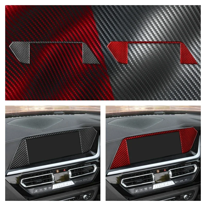 

For BMW Z4 G29 2019 2020 2021 2022 Carbon Fiber Sticker Car center control navigation screen frame Trim interior Car Accessories