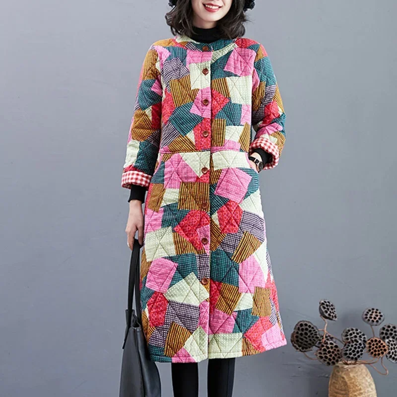 2020 Women Vintage Robe Chinese Style Trench Coats 2020 Autumn Winter New Tang Suit Long Sleeve Print Cotton Warm Coats 11695
2020 Women Vintage Robe Chinese Style Trench Coats 2020 Autumn Winter New Tang Suit Long Sleeve Print Cotton Warm Coats 11695