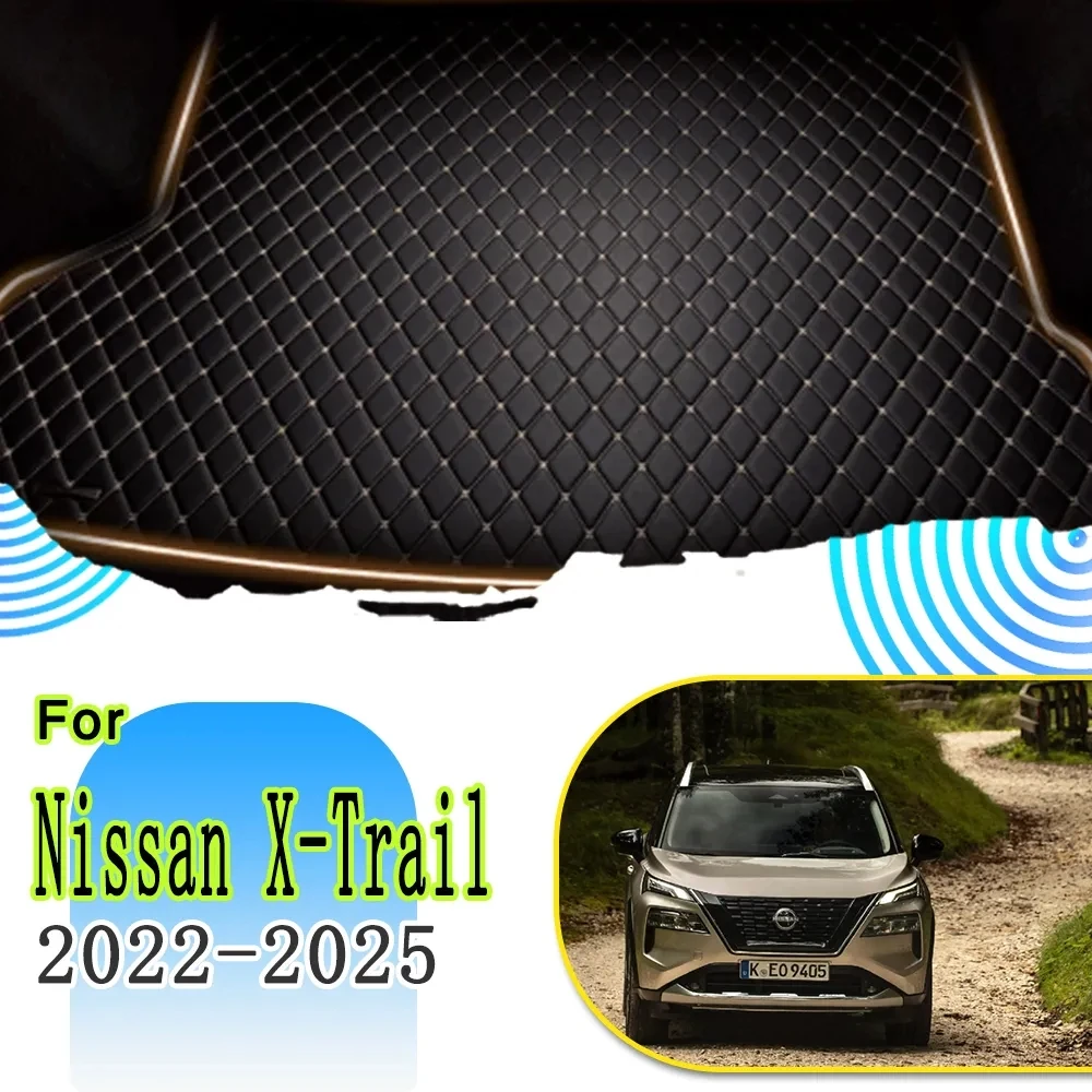 

Car Rear Trunk Mat For Nissan X-Trail Rogue e-Power T33 2022~2025 5seat Leather Tray Carpet Mud Cargo Tray Auto Accessories 2023