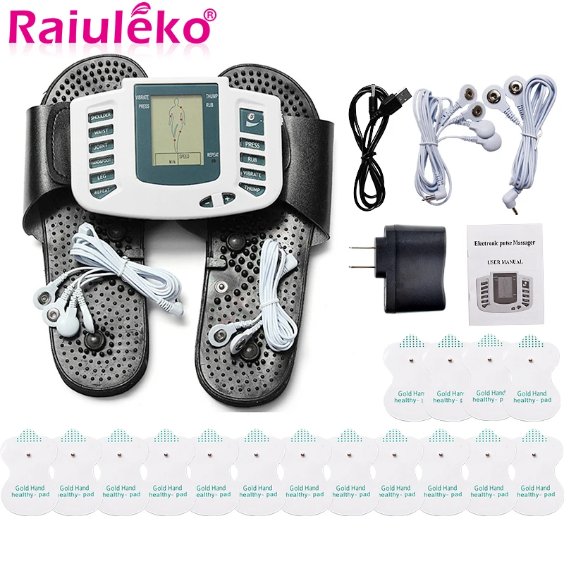 

Electric Full Body Tens Massage Acupuncture Therapy Massager EMS Muscle Stimulator Meridian Physiotherapy Pulse Slimming Massage