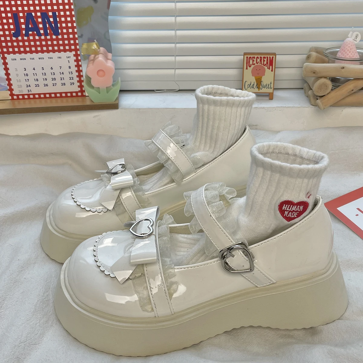 Lolita Shoes Cute Platform shoes Bow Thick Bottom Mary Jane Shoes College Girls JK Leather Shoes Japanese Uniform Women's Shoes
Lolita Shoes Cute Platform shoes Bow Thick Bottom Mary Jane Shoes College Girls JK Leather Shoes Japanese Uniform Women's Shoes