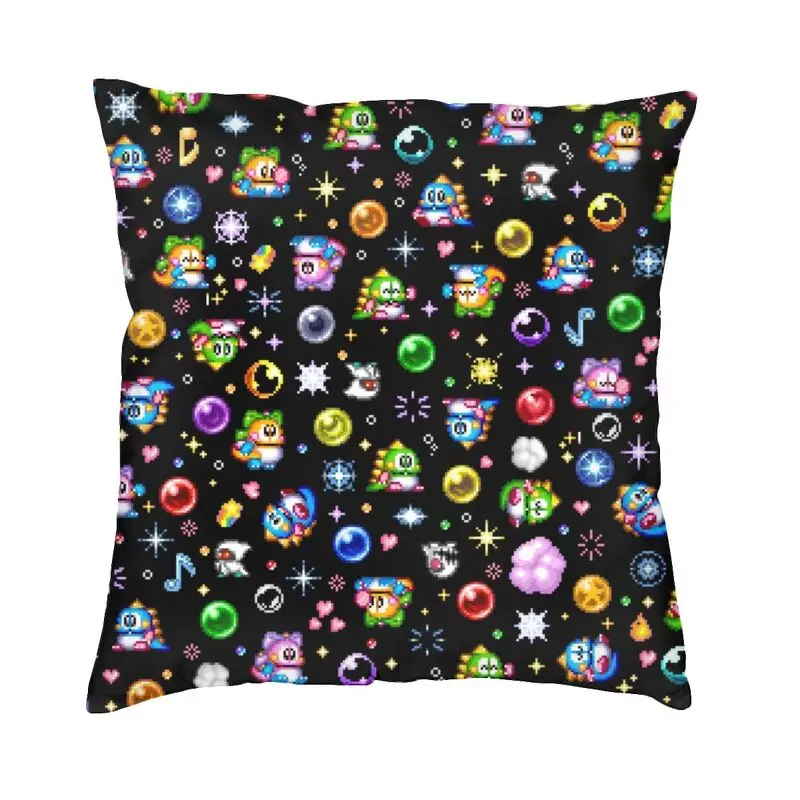 

Fashion Arcade Games Bubbles Bobble Cushion Covers 40x40cm Soft Pillow Case for Sofa Car Square Pillowcase Home Decorative