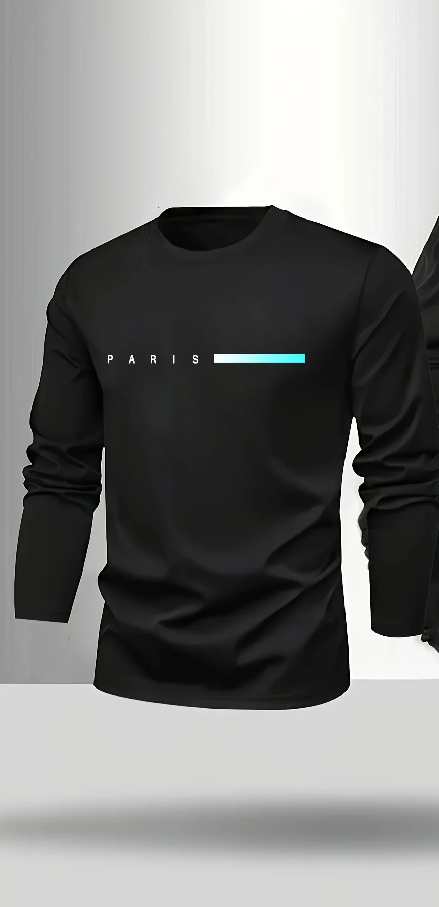 Conjunto de 2 Piezas para Hombre, Primavera y Otoño, Camiseta de Manga Larga con Cuello Redondo y Estampado de Letras de París, Pantalones Deportivos Casuales para Exteriores Conjunto de 2 Piezas para Hombre, Primavera y Otoño, Camiseta de Manga Larga con Cuello Redondo y Estampado de Letras de París, Pantalones Deportivos Casuales para Exteriores