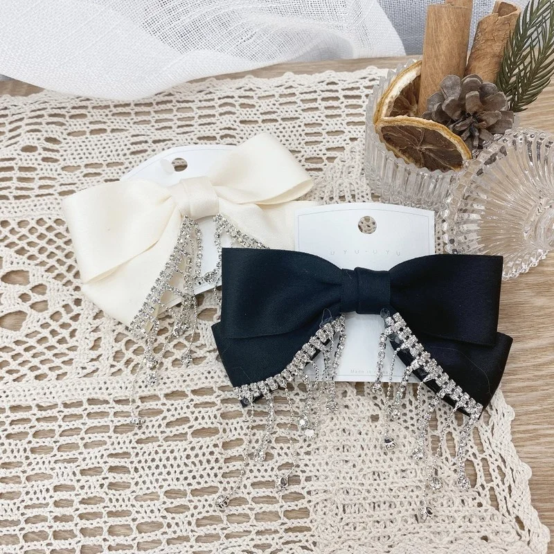 New Bow Rhinestone Tassel Hair Clips Barrettes Hairpins for Women Spring Ponytail Clips Girls Hair Accessories Shiny Headwear
New Bow Rhinestone Tassel Hair Clips Barrettes Hairpins for Women Spring Ponytail Clips Girls Hair Accessories Shiny Headwear