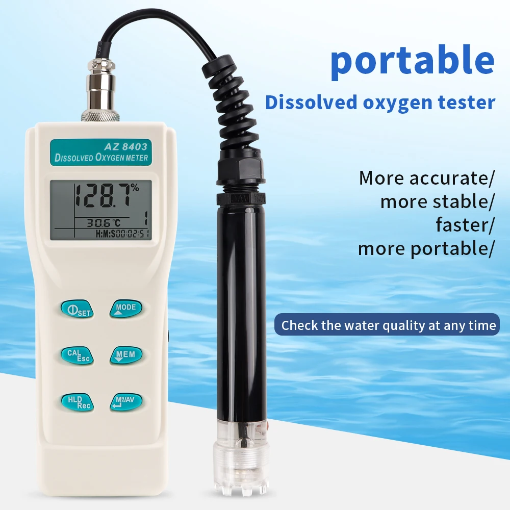 High Precision Dissolved Oxygen Meter Oxygen Content Detector AZ8403 for Hydroponics Aquaculture Fish Tank Seawater
High Precision Dissolved Oxygen Meter Oxygen Content Detector AZ8403 for Hydroponics Aquaculture Fish Tank Seawater