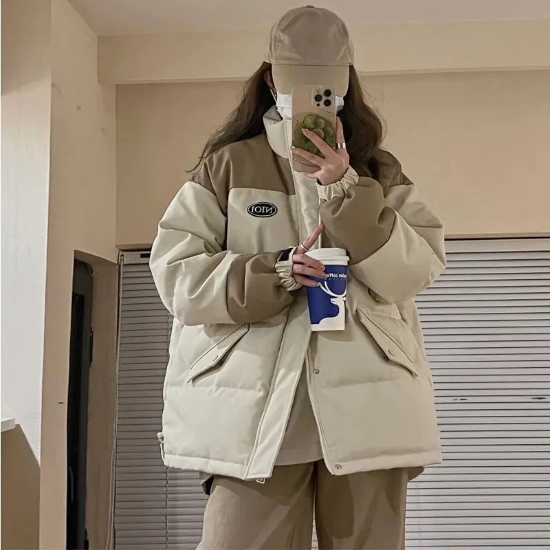 Autumn Winter Down Cotton Jacket Coat Women's stand Parkas Loose Thickening Design sense Female Students Korean Outerwear
Autumn Winter Down Cotton Jacket Coat Women's stand Parkas Loose Thickening Design sense Female Students Korean Outerwear