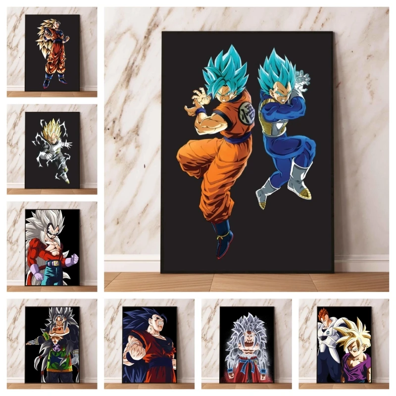 

Canvas Posters Seven Dragon Ball Characters High Quality Art Modern Home Picture Print Wall Prints and Prints Cuadros Best Gift