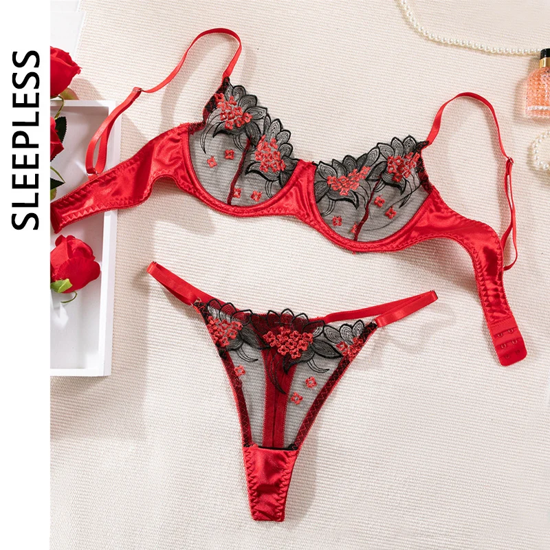 2 Piece Sexy Lingerie Transparent Bra Set Floral Embroidery Women Erotic Lingerie Intimate Fancy Underwear Romantic Lace Bilizna
2 Piece Sexy Lingerie Transparent Bra Set Floral Embroidery Women Erotic Lingerie Intimate Fancy Underwear Romantic Lace Bilizna
