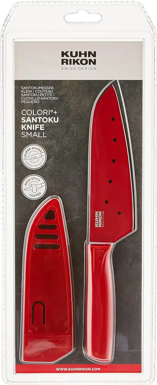 Santoku Knife with Safety Sheath, 5 inch/12.70 cm Blade, Red Otf kinfes Cuchillo japones cocina Cute knife Kitchen scissors Knif 
Santoku Knife with Safety Sheath, 5 inch/12.70 cm Blade, Red Otf kinfes Cuchillo japones cocina Cute knife Kitchen scissors Knif