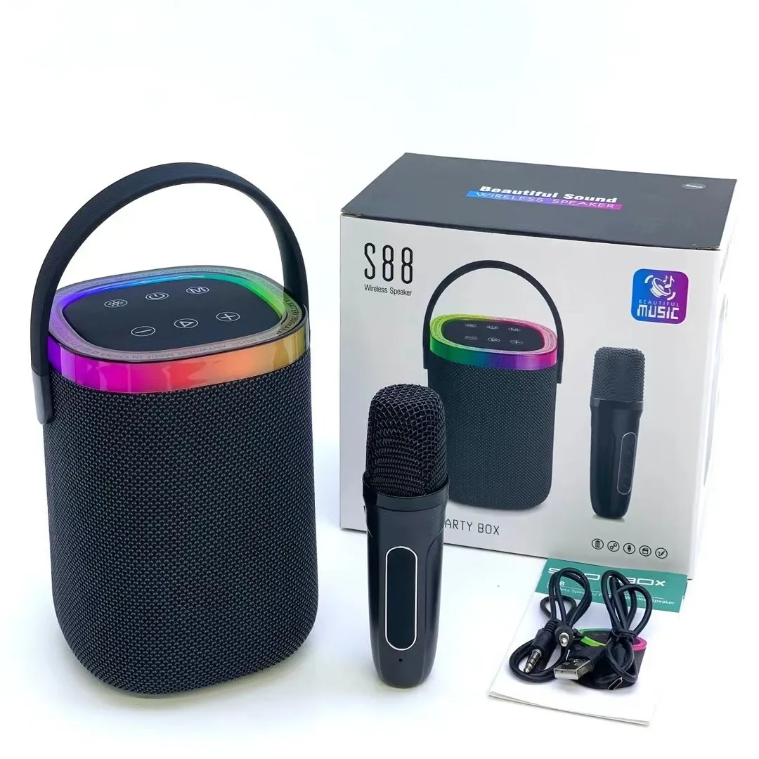 

Portable Bluetooth Speaker Hand-held Wireless Karaoke Sound Microphone Outdoor Singing Dj Speakers Small Home KTV Caixa De Som