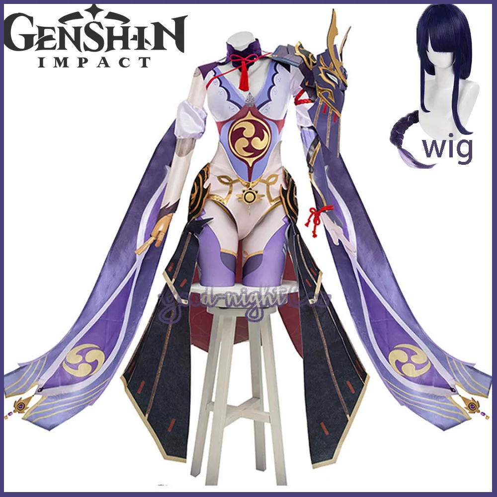 Game Genshin Impact Raiden Shogun boss Cosplay Costume Magatsu Mitake Narukami No Mikoto Women Sexy Uniform Halloween Wig Suit
Game Genshin Impact Raiden Shogun boss Cosplay Costume Magatsu Mitake Narukami No Mikoto Women Sexy Uniform Halloween Wig Suit