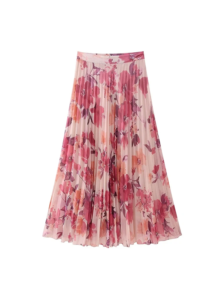 Chic Lady Elegant High Waist Pleated Red A-Line Chiffon Skirt Girls Spring Summer Flower Print 2024 New Fashion Long Skirts
Chic Lady Elegant High Waist Pleated Red A-Line Chiffon Skirt Girls Spring Summer Flower Print 2024 New Fashion Long Skirts