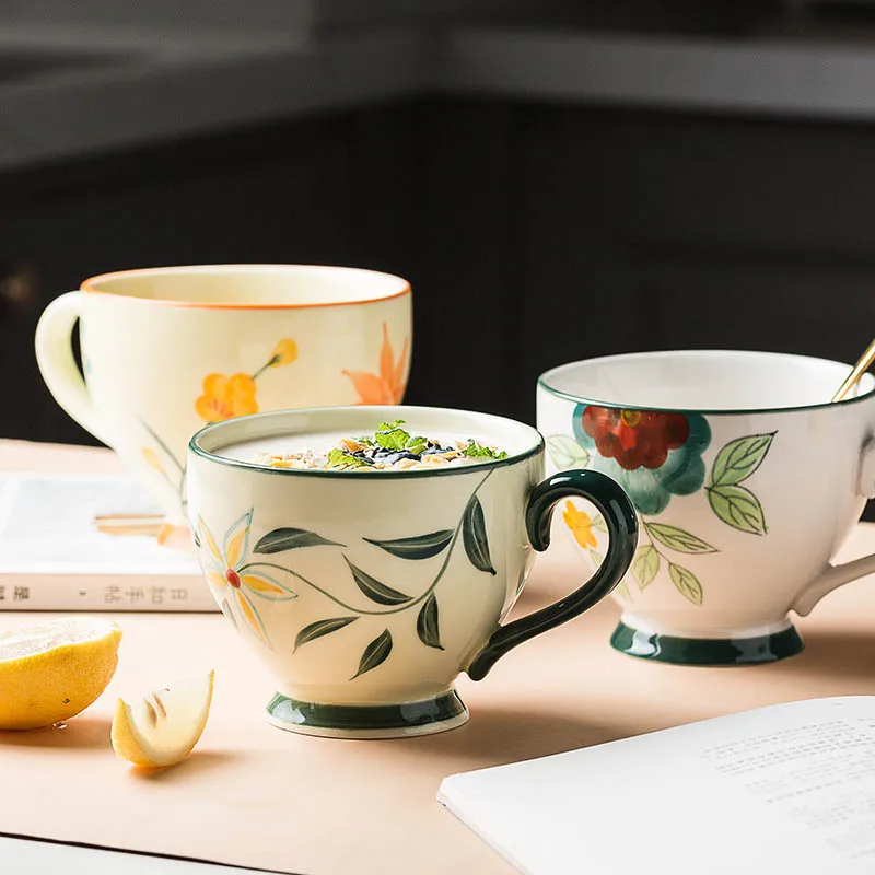 

Fashion Print Mug Coffee Cups Ceramic Nordic Design Creativity High Quality Home Modern Mugs Breakfast Canecas Mug Coffee Mug