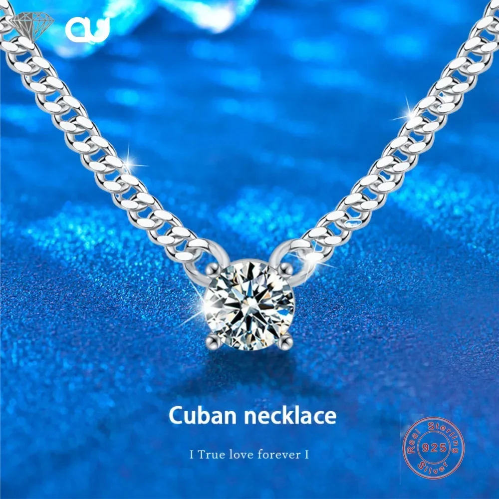 925 Sterling Silver Necklace for Women D Color Four Claws Moissanite Cuba Man Luxury Diamond Pendant Necklaces Fine Jewelry Gift
925 Sterling Silver Necklace for Women D Color Four Claws Moissanite Cuba Man Luxury Diamond Pendant Necklaces Fine Jewelry Gift