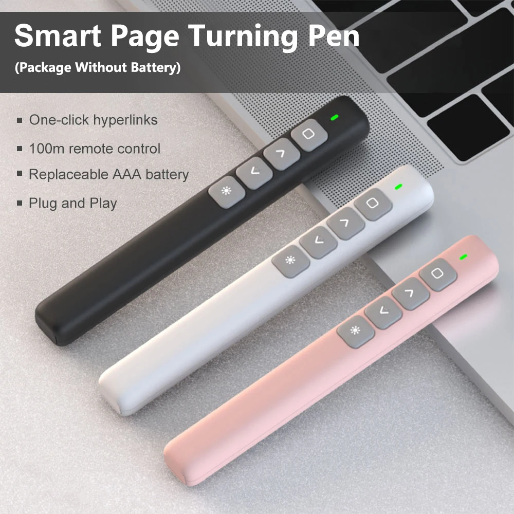 

2.4GHz Wireless Powerpoint Pen Presentation Clicker USB RF Remote Control Flip Presenter Pointer For PPT Slide Advancer Pen