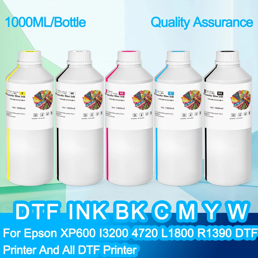 

DTF Ink 1000ML For Epson L1800 L805 L800 R1390 XP600 DX5 DX7 4720 I3200 P400 F2000 F2100 DTF Printer Heat Transfer Film Ink