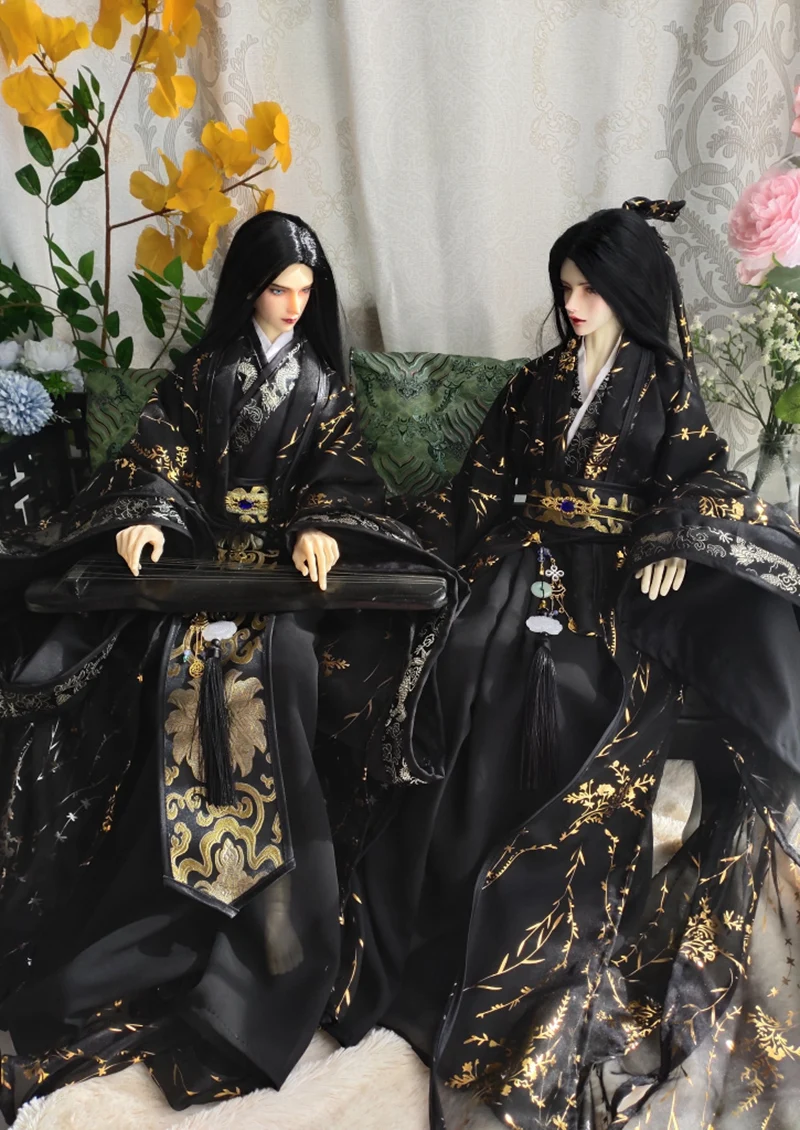 

1/4 1/3 Scale Ancient Costume BJD Hanfu Robe Warrior Outfit For MSD SD13 SSDF ID75 Strong Uncle Doll Clothes Accessories A1854