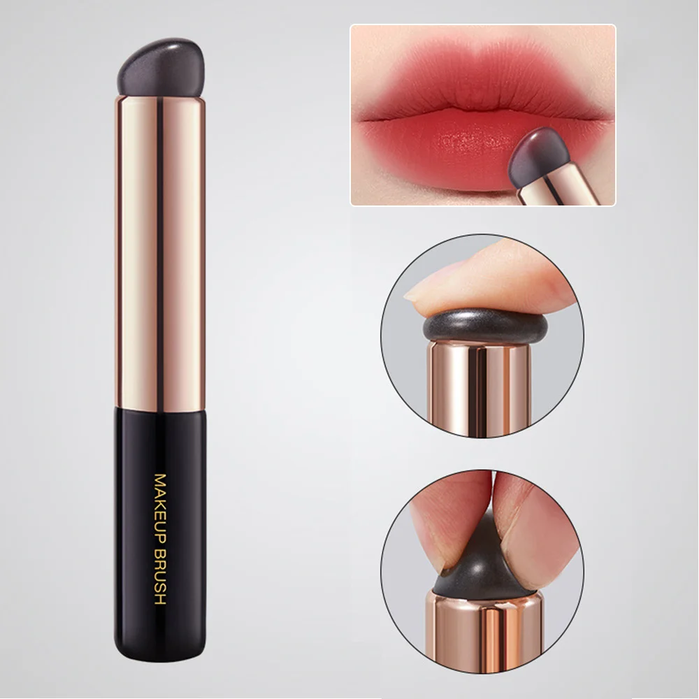 

Q-elastic Silicone Lip Brush Concealer Makeup Brush Tool Soft Multifunctional Lip Balm Applicator Angled Makeup Brushes