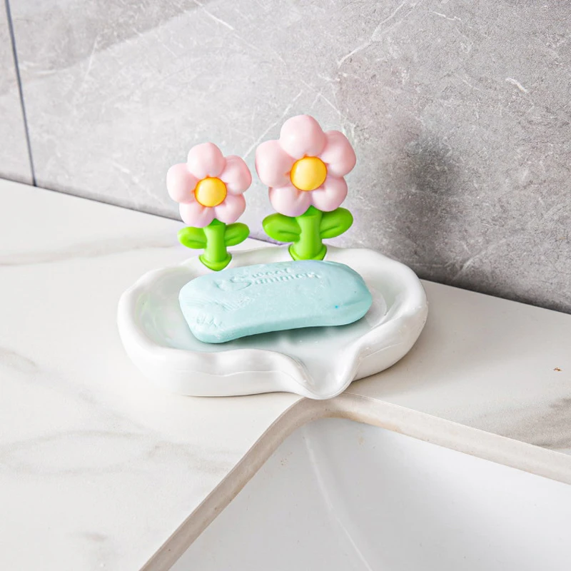 Plastic Cute Flower Soap Dish, Drain Soap Tray, Self Draining Soap Holder, Soap Storage Rack For Bathroom Accessories
Plastic Cute Flower Soap Dish, Drain Soap Tray, Self Draining Soap Holder, Soap Storage Rack For Bathroom Accessories