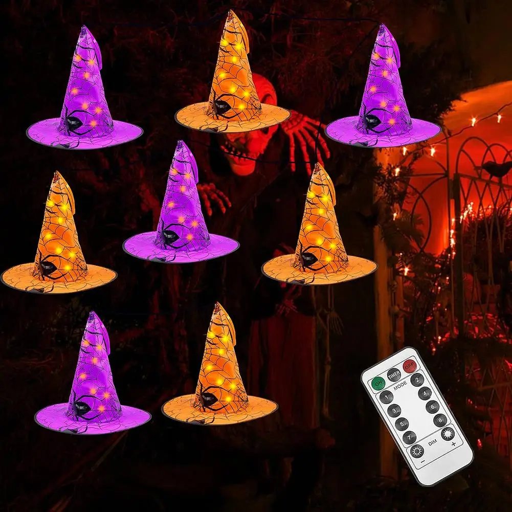 Halloween Hanging Witch Hats With Timing Function 8 Lighting Modes Waterproof Battery Powered For Halloween Decorations
Halloween Hanging Witch Hats With Timing Function 8 Lighting Modes Waterproof Battery Powered For Halloween Decorations