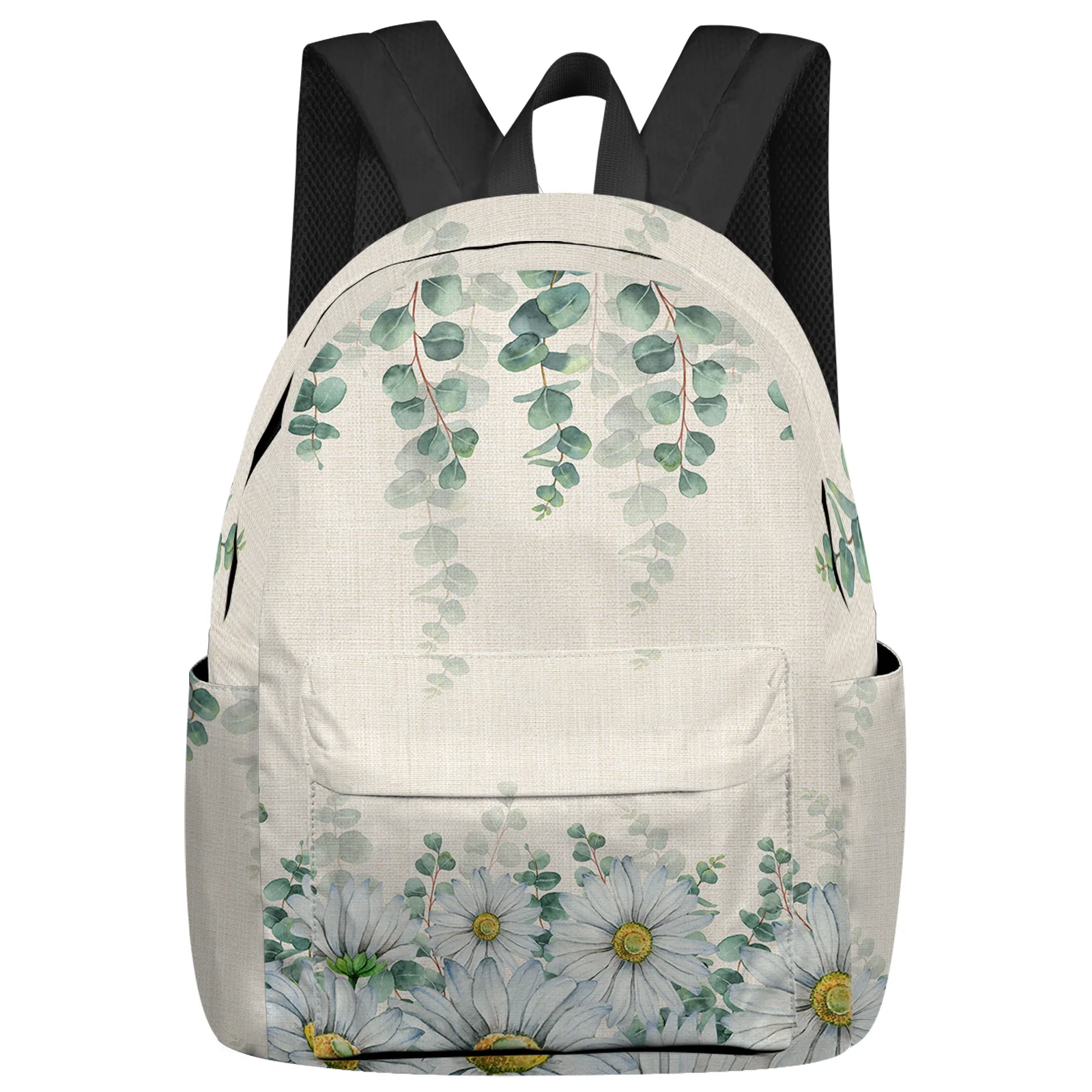 

Eucalyptus Plant Flower Daisy Student School Bags Laptop Custom Backpack For Men Women Female Travel Mochila