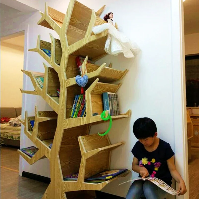 

Big tree shaped bookshelf, creative intellectual picture book, library furniture, display window, sample room partition,