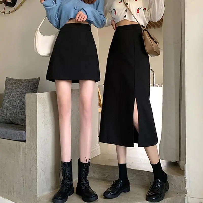 Black Skirts Women Mid-calf College A-line High Waist Korean Style All-match Friends Streetwear Chic Female Bottom Юбка Женская
Black Skirts Women Mid-calf College A-line High Waist Korean Style All-match Friends Streetwear Chic Female Bottom Юбка Женская
