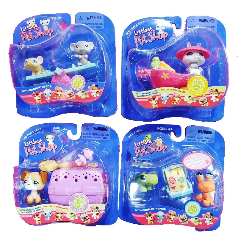 

Домашние животные Hasbro Littlest Pet Shop, кукла с побрякущими головами, домик для домашних животных, милая Коллекционная экшн-фигурка, игрушки, детские подарки на день рождения