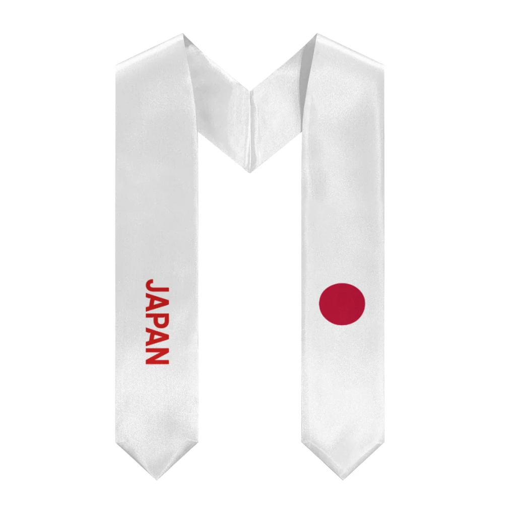 

Больше дизайнов шаль для выпускного, японский и американский флаг, палантин с поясом для учёбы, для студентов