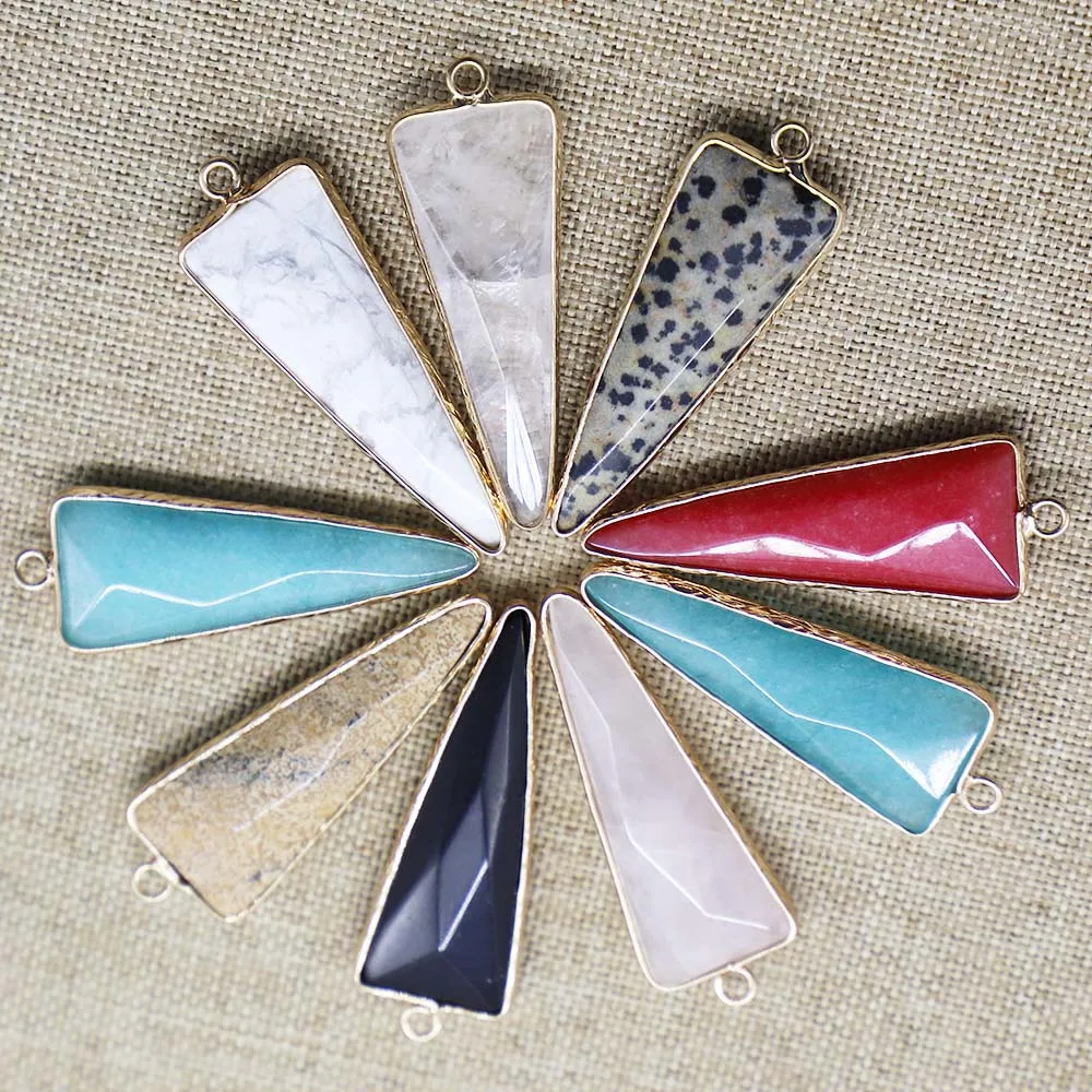 Charm Natural Conical Pendants Bag Phnom Penh Painted Stone Necklace Multi-color Triangle Jewelry DIY Accessories 5Pcs Wholesale
Charm Natural Conical Pendants Bag Phnom Penh Painted Stone Necklace Multi-color Triangle Jewelry DIY Accessories 5Pcs Wholesale