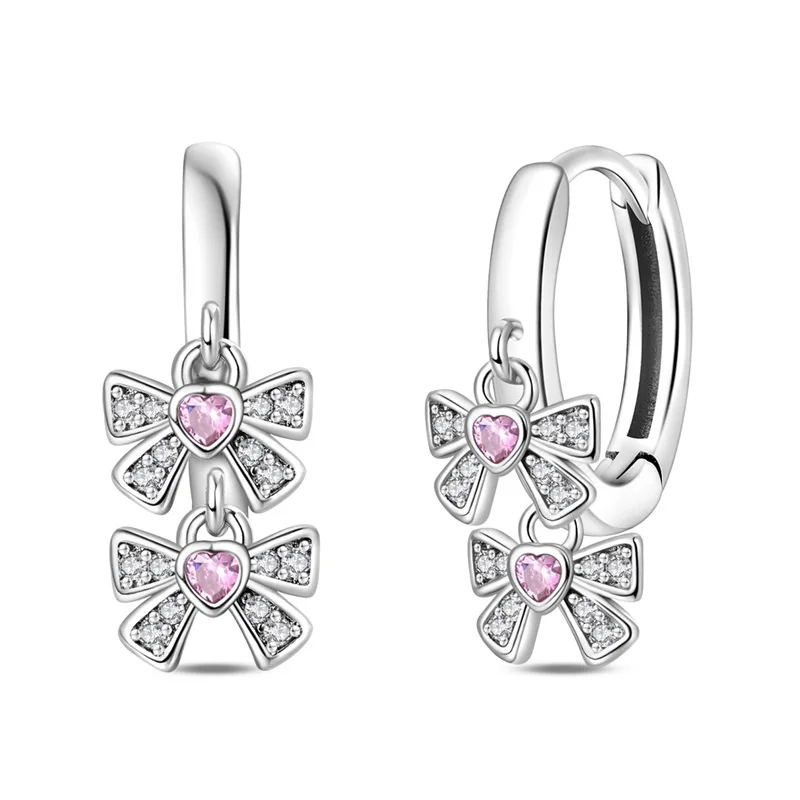 Women's 925 Sterling Silver Bow Princess Powder Sparkling Zircon Trendy Earrings Fit For Wedding Party Exquisite Jewelry 2 Mallzona S0e3279bbd7d248c888cde2896a1a0632W Women's 925 Sterling Silver Bow Princess Powder Sparkling Zircon Trendy Earrings Fit For Wedding Party Exquisite Jewelry Mallzona